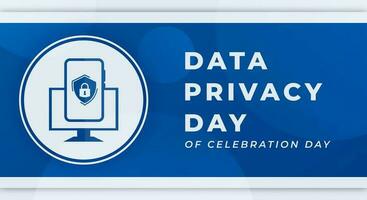 gegevens privacy dag viering vector ontwerp illustratie voor achtergrond, poster, banier, reclame, groet kaart