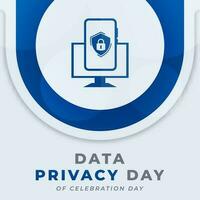 gegevens privacy dag viering vector ontwerp illustratie voor achtergrond, poster, banier, reclame, groet kaart