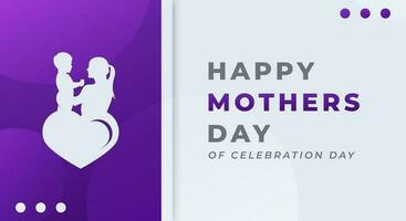 gelukkig moeders dag viering vector ontwerp illustratie voor achtergrond, poster, banier, reclame, groet kaart