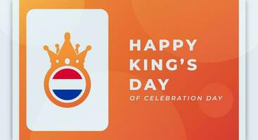 gelukkig koning dag koningsdag viering vector ontwerp illustratie voor achtergrond, poster, banier, reclame, groet kaart