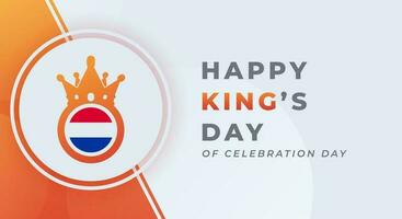 gelukkig koning dag koningsdag viering vector ontwerp illustratie voor achtergrond, poster, banier, reclame, groet kaart