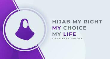 hijab rechten dag viering vector ontwerp illustratie voor achtergrond, poster, banier, reclame, groet kaart