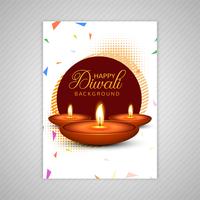 Poster met een diya voor diwali kleurrijke flyer sjabloonontwerp vector