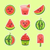 schattige watermeloen sticker
