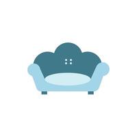 woonkamer sofa meubilair geïsoleerde icon vector