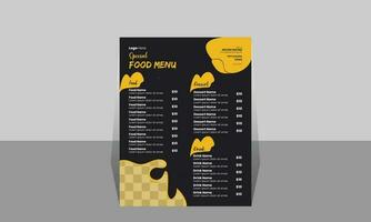 creatief heerlijk voedsel menu ontwerp restaurant vector