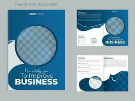 creatief modern tweevoudig bedrijf brochure ontwerp vector