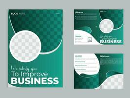 creatief modern tweevoudig bedrijf brochure ontwerp vector