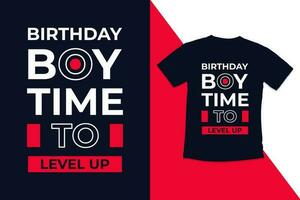 verjaardag t-shirt ontwerp sjabloon met modern citaten typografie verjaardag gaming t-shirt ontwerp vector