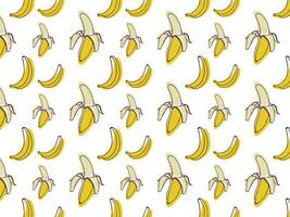 banaan, naadloos patroon banaan in Pel en zonder Pel vector