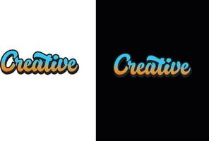 creatief typografie type vector