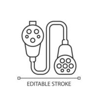 oplaadadapter en converter lineair pictogram vector