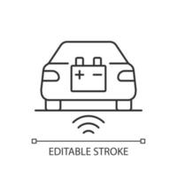 draadloos ev opladen lineair pictogram vector