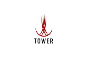 toren logo vector icoon illustratie