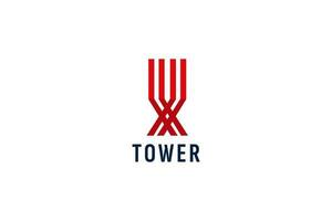 toren logo vector icoon illustratie