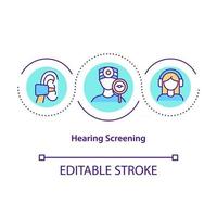 hoorscreening concept icoon vector