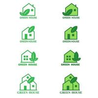 groen huis echt landgoed logo ontwerp concept vector