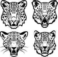 luipaard hoofd logo vector stencil reeks 18.eps