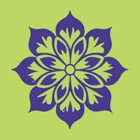 bloem logo vector gemakkelijk abstract vlak mandala tatoeëren fabriek kleur bloesem bloem bloeien stencil