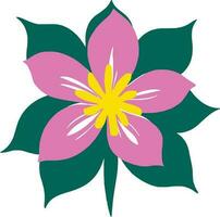 bloem logo vector gemakkelijk abstract vlak mandala tatoeëren fabriek kleur bloesem bloem bloeien stencil