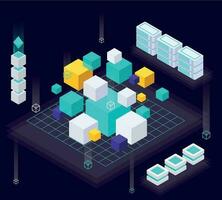 gegevens economie kubussen samenstelling vector