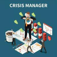 crisis manager concept vector