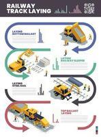 spoorweg bijhouden houdende infographics vector