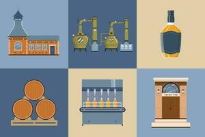 whisky productie plein composities vector