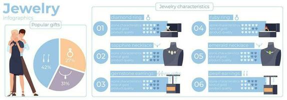 sieraden winkel vlak infographics vector