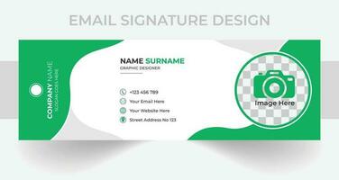 e-mail handtekening ontwerp vector