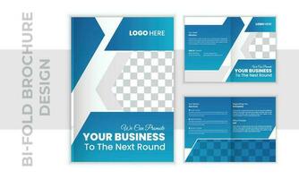 zakelijke bedrijf tweevoudig brochure ontwerp sjabloon. creatief en schoon bedrijf brochure sjabloon. modern bedrijf kaart ontwerp vector