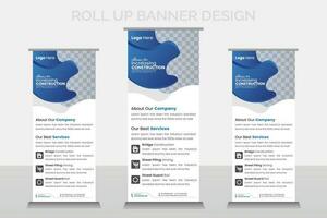 oprollen banner ontwerp vector