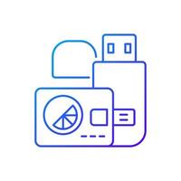 branded flash-kaarten verloop lineaire vector icon vector