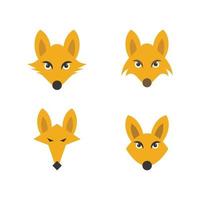 Fox-logo-thema's in vetgedrukte vectorafbeelding vector