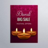 Leuke brochure voor diwali-sjabloon kleurrijke diwali vector