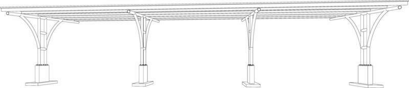 3d illustratie van gebouw structuur vector