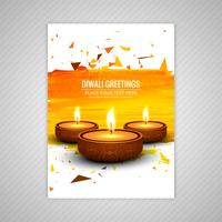 Decoratieve diwali wenskaartsjabloon ontwerp vector