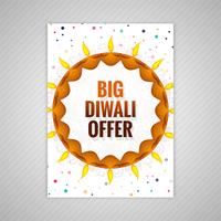 Gelukkige diwali kleurrijke brochure sjabloon vector