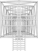 3d illustratie van gebouw structuur vector