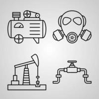 eenvoudige set van industrie vector lijn iconen