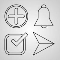 materiaal en design icon set vectorillustratie vector