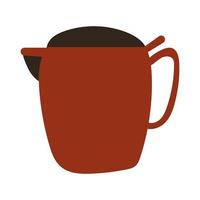 koffie in theepot drinken vrije vorm stijlicoon vector