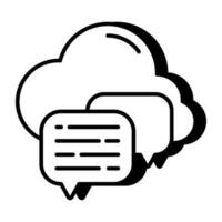 modern design icoon van cloud chatten vector