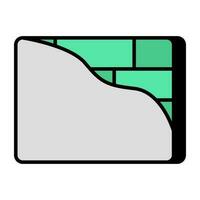 een vlak ontwerp icoon van muur bepleistering vector