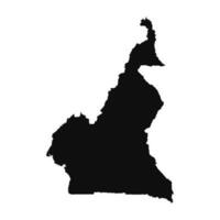 abstract silhouet Kameroen gemakkelijk kaart vector