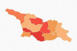 kleurrijk Georgië verdeeld kaart illustratie vector