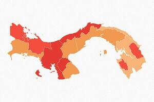 kleurrijk Panama verdeeld kaart illustratie vector