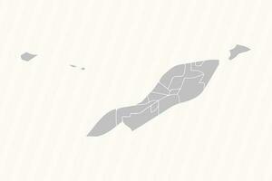 gedetailleerd kaart van Anguilla met staten en steden vector