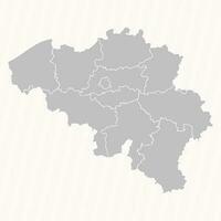 gedetailleerd kaart van belgie met staten en steden vector