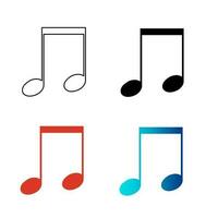 abstract musical Notitie silhouet illustratie vector